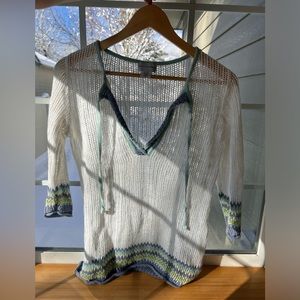 Gentle pastel, crochet beach coverup